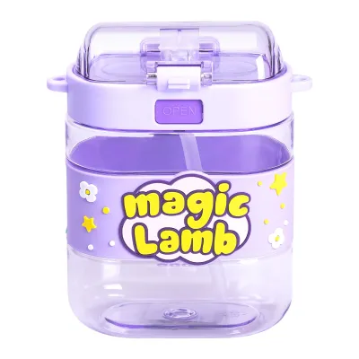 Детская бутылка для воды Magic Lamb 560 мл с ремешком, фиолетовый