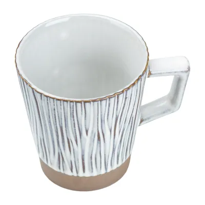 Чашка порцелянова в ретро стилі з з деревним візерунком 300 мл, золотистий