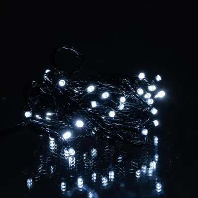 Гірлянда Нитка 50 LED 6 м чорна, білий Гірлянда Нитка 50 LED 6 м чорна, білий