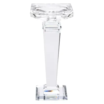 Підсвічник скляний Sylvie crystal з квадратною основою 22.5 см