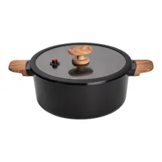 Кастрюля алюминиевая MGC с антипригарным покрытием 6.9 л, черный