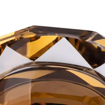Попільничка скляна Crystal Glass кругла, золотистий Попільничка скляна Crystal Glass кругла, золотистий