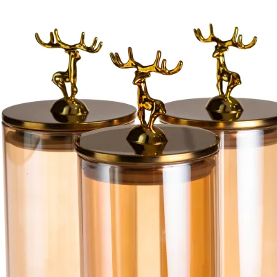 Диспенсер для напоїв потрійний 5,5 л на бамбуковій підставці Диспенсер для напоїв потрійний 5,5 л на бамбуковій підставці