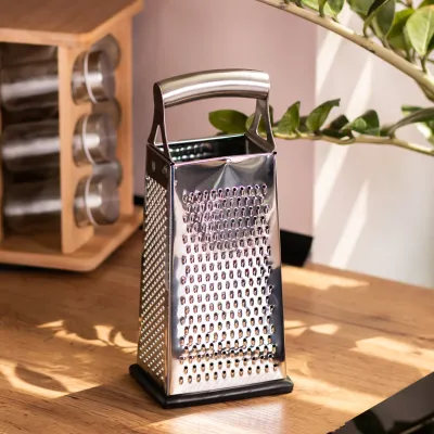 Терка многофункциональная на 4 стороны 11*8.5*26 см, хром Терка многофункциональная на 4 стороны 11*8.5*26 см, хром