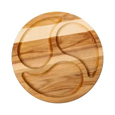 Менажница деревянная 3 секции 35 см, ясень