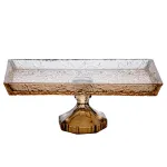 Ваза для фруктов стеклянная 27,5*13,5*10,5 см прямоугольная, texture