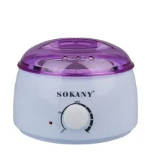 Воскоплав баночный SOKANY SK-117 с терморегулятором для воска в банках таблетках и гранулах 500 мл, белый