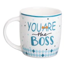 Чашка фарфоровая YOU ARE THE BOSS 450 мл мужская