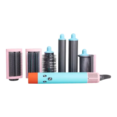 Мультистайлер для волос Airwrap Complete Long 6 насадок, голубой