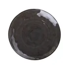 Тарелка обеденная фарфоровая плоская 26 см, коричневый