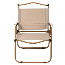 Стул для кемпинга складной 46*54*75 см с алюминиевым каркасом, бежевый