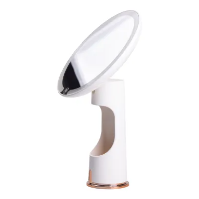 Косметическое зеркало с LED-подсветкой и органайзером 18,5 см, белый Косметическое зеркало с LED-подсветкой и органайзером 18,5 см, белый