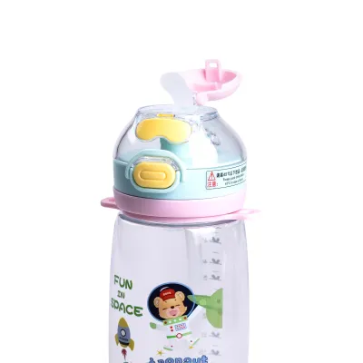  Детская бутылка для напитков 550 мл с ремешком, зеленый