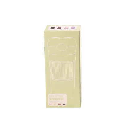 Термочашка 400 мл із трубочкою та кришкою на кнопці, коричневий