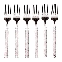Набір десертних виделок ELEGANCE 6 штук із нержавіючої сталі