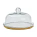 Тортовница фарфоровая со стеклянной крышкой 29 см
