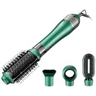 Фен-щетка для волос 4 в 1 VGR V-493 с холодным обдувом и 4 насадки, зеленый
