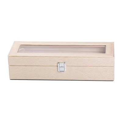 Скринька-органайзер для прикрас із екошкіри на защіпці 31*11*8 см, бежевий