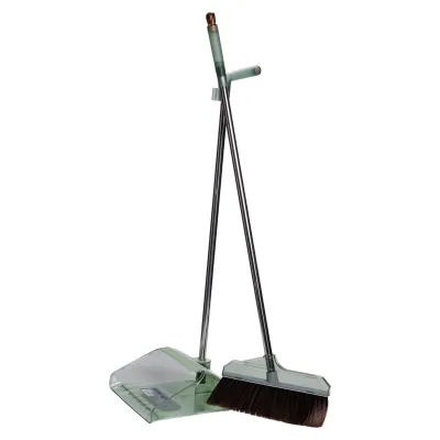 Комплект для прибирання віник з совком 105 см, зелений Комплект для прибирання віник з совком 105 см, зелений