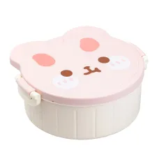 Ланч-бокс детский со столовыми приборами Rabbit 18*18*7 см, белый