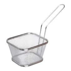 Корзинка сервировочная для фри и снеков 13*11*7 см, хром