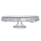 Тортовница на ножке Diamante 34 см из толстого стекла