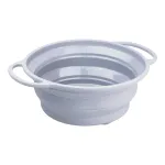 Дуршлаг силиконовый складной объемом 2.6 литра, серый