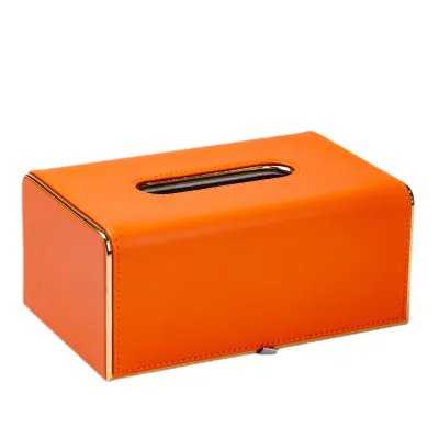 Салфетница из эко-кожи для дома и ресторана, оранжевый Салфетница из эко-кожи для дома и ресторана, оранжевый