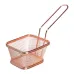 Кошик сервірувальний для фрі та снеків 10,5*9*5.5 см з гальванічним покриттям, рожеве золото