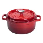 Кокотница чугунная с эмалированным покрытием 3 л, красный