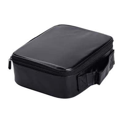 Косметичка-органайзер с LED-зеркалом 26х22х9 см из экокожи, черный Косметичка-органайзер с LED-зеркалом 26х22х9 см из экокожи, черный