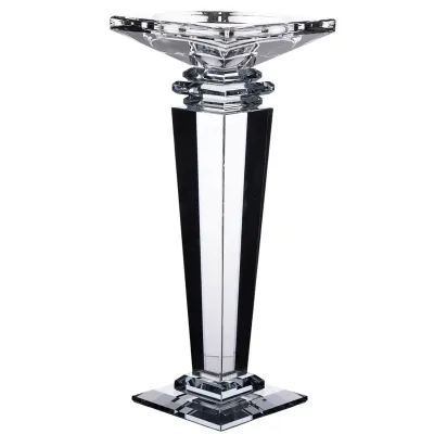 Підсвічник скляний Sylvie crystal з квадратною основою 24 см