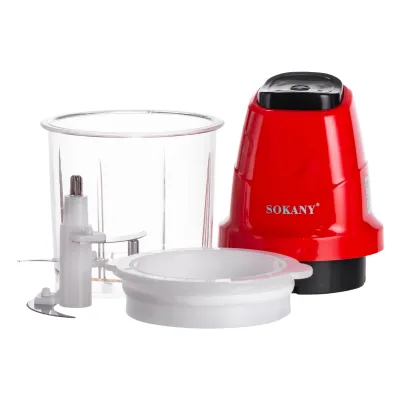 Чоппер-измельчитель Sokany SK-06009 чаша на 700 мл, красный 