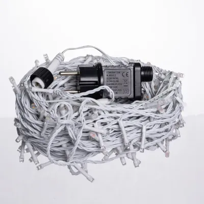 Гирлянда Нитка уличная 300 LED 30 м от сети белая нить, мультиколор