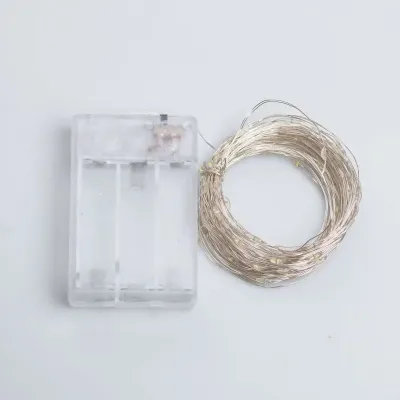 Гірлянда Роса нитка 100 LED довжина 10 м на батарейках, білий