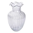 Ваза декоративная Small Wave стеклянная 24.5 см, прозрачный
