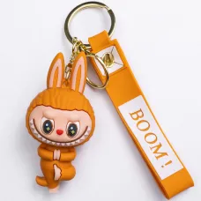 Брелок для ключів Лабубу Beige Yoga 4*8 см