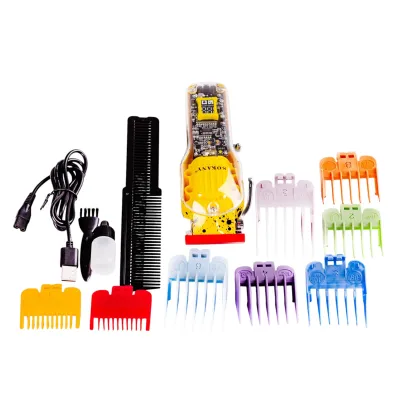 Машинка для стрижки волос Sokany SK-LF-9970 аккумуляторная с насадками, желтый Машинка для стрижки волос Sokany SK-LF-9970 аккумуляторная с насадками, желтый