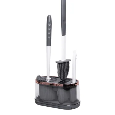 Набор аксессуаров для туалета с подставкой, темно-серый Набор аксессуаров для туалета с подставкой, темно-серый