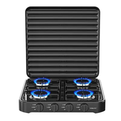Настільна газова плита SOKANY SK-6004 чотириконфоркова для балонного газу
