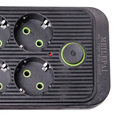 Сетевой фильтр-удлинитель SMART 6 розеток 5 USB 5 метров, черный