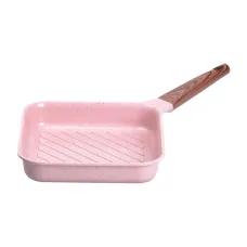 Сковорода-гриль MGC алюминиевая 2,5 л с антипригарным покрытием, розовый