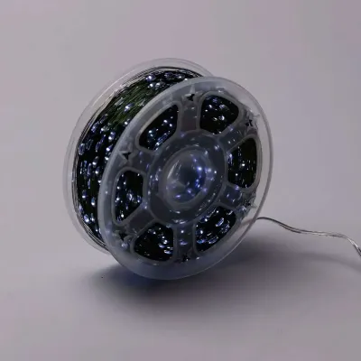 Гірлянда Роса нитка 2000 LED довжина 200 м з пультом від мережі зелена, білий Гірлянда Роса нитка 2000 LED довжина 200 м з пультом від мережі зелена, білий