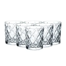 Набор стаканов из толстого стекла под хрусталь 6 штук по 300 мл, прозрачный