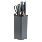 Набор кухонных ножей на подставке с точилом 7 предметов, серый