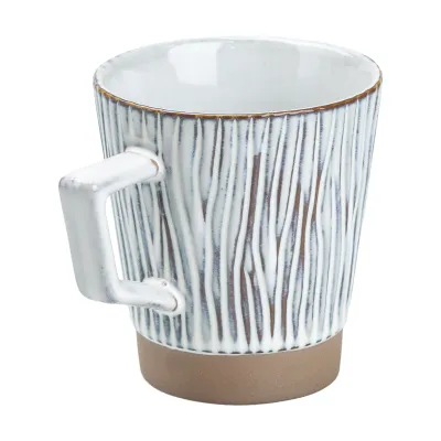 Чашка порцелянова в ретро стилі з з деревним візерунком 300 мл, золотистий