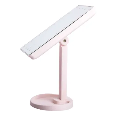 Косметическое зеркало с LED-подсветкой 22 светодиода, розовый Косметическое зеркало с LED-подсветкой 22 светодиода, розовый