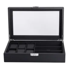 Скринька-футляр для годинників та окулярів з накидним замком 35,5х21х9,5 см