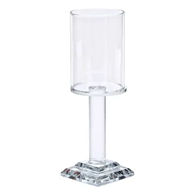 Подсвечник декоративный Cylinder стеклянный на квадратном основании 20 см