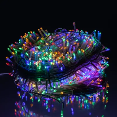 Гирлянда Нить уличная 1000 LED 100 м белая, мультиколор